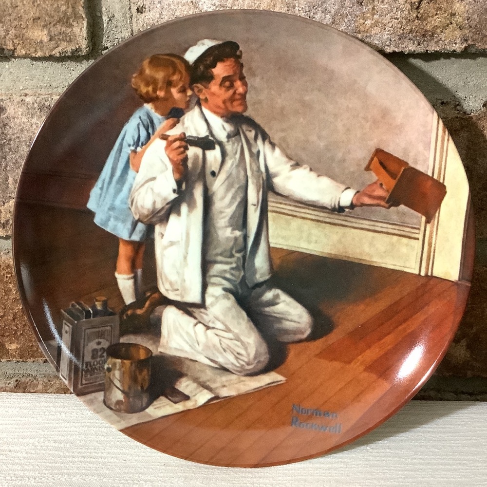 NORMAN ROCKWELL Vintage 1983 “The Painter” Collector’s Plate